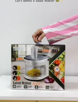 الماركة: DSP اسم المنتج: DSP Salad Maker 3 in 1 الموديل: KM5069 السعة: 1500 مل القوة: 130 واط