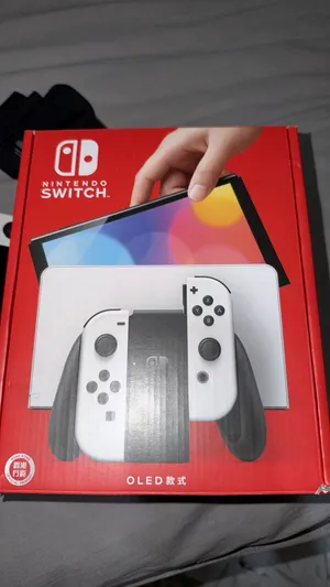 Nintendo switch oled white نظيف جدا