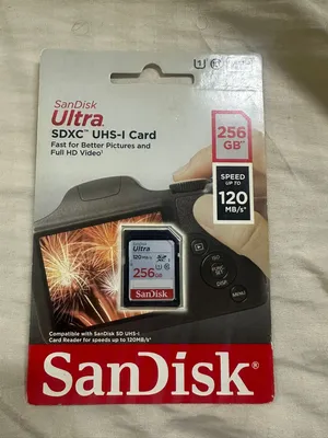 SanDisk Ultra 256GB SDXC 120MB/s – جديد