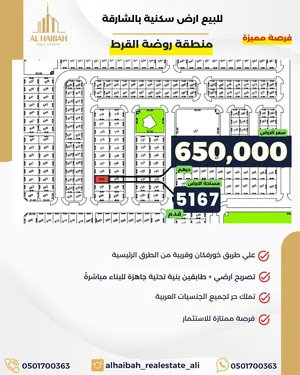 للبيع آرض فى روضة القرط سكنى سعر لقطه