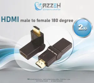 قطعه hdmi male to female 180 degree