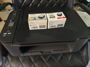طابعة Canon PIXMA TS3440 (لاسلكية، طباعة، نسخ، مسح ضوئي) + أحبار إضافية