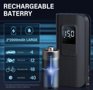 TOPUMP portable tire inflator. Works on inflatables and bicycles. Only 12 OMR. Up to 150 psi.