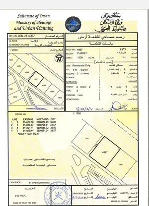 استثمارية للمقاولين والمطورين العقاريين – أرض زاوية للبيع في الخوض  الخوض – مسقط  بالقرب من الخط