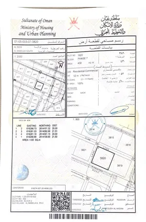 ارض سكنية تجارية السيب