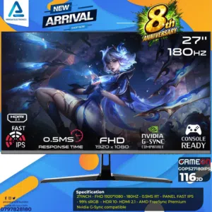 شاشة جيم اون Monitor GameOn 27inch 180Hz بافضل الاسعار