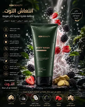 مش مجرد غسول .....دة لحظه انتعاش واهتمام بشرتك كل يوم . دللى بشرتك مع RZN BEAUTY   BODY WASH