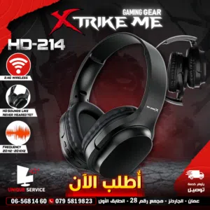 سماعات رأس وأذن جيمنغ اصلية صوت ستيريو عالي الجودة XTRIKE ME HD-214 BK Wireless Bluetooth headset