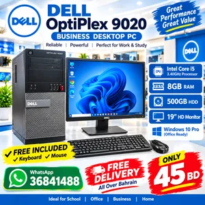 Dell CORE i5 Computer SET 8GB RAM 500GB HDD 19 Monitor Call/WhatsApp