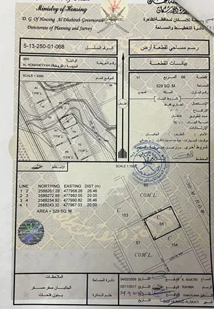 أرض تجارية ممتازة للبيع في صناعية الحومانية / عبري