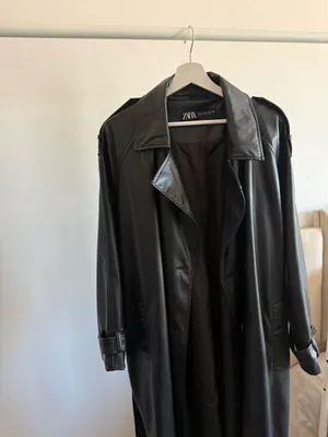 Zara Trenchcoat leather size L New