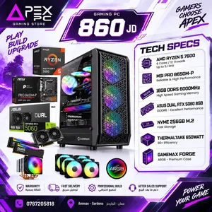اقوى العروض من ايبكس على تجميعات الجيمنج CORE I5-14400F - RAM 16GB - RTX 5060 8GB