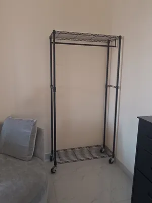 hanging clothing railing super strong on wheels for long hanging with shleves holds 90kg