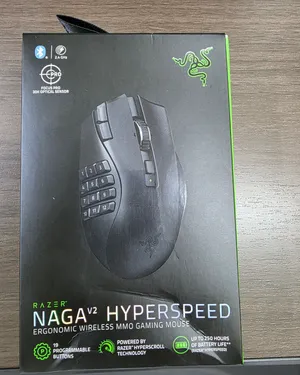 ماوس ألعاب لاسلكي Razer Naga V2 HyperSpeed Wireless MMO Gaming Mouse