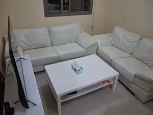 Single bed + table with 6 chairs + sofa double 2 peaces all together