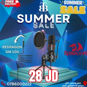 Redragon GM100 Gaming Stream Microphone مايك ريدراجون مكفول والتوصيل مجاني
