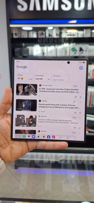 موبايل جالاكسي فولد 7 بمساحة تخزين 512.جيجابايت و12 رام Samsung Galaxy fold 7 مستعمل بحالة ممتازة