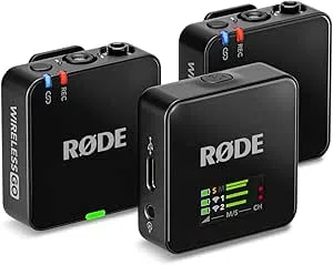 ميكروفون لاسلكي RØDE Wireless GO 3 أحدث نظام تسجيل لاسلكي محمول بجودة ميكروفون تتوفر التوصيل