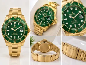 Green & Gold Luxury Style Wristwatch