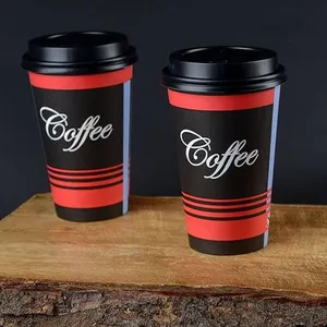 Premium 4,6,7,8,12,20 oz. Coffee Cups Leak-Proof Disposable Hot Beverage Cups