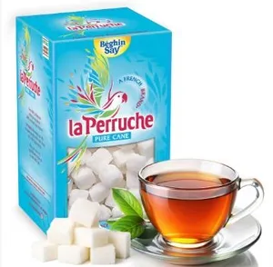 سكر مكعبات بني وابيض فرنسي La Perruche الأصلي كرتون 6 كيلو