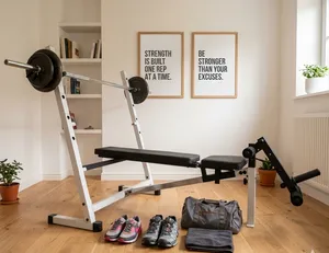 HOME SITTING BENCH PRESS SETUP