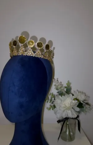 تاج ليرات عروس حناء ذهبي
