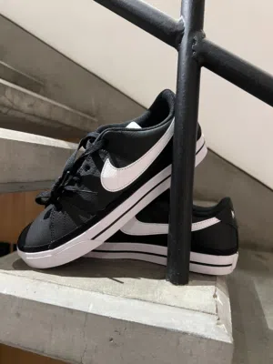 حذاء نايك أصلي جلد أسود جديد توصيل مجاني Original Nike Black Leather Shoes Box Sealed Free delivery