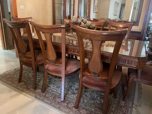 غرفه سفره  كلاسيكيه خشب بلوط  كراسي زان  بحاله ممتازه