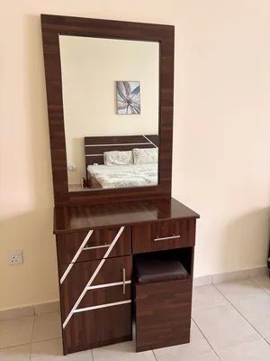 Solid Wooden Dressing Table with Ottoman