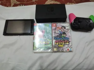 Nintendo switch 1 with 3 games and pro controller
