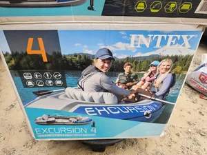 For Sale: Intex Excursion 4 Inflatable Boat – Excellent Condition قارب مطاطي