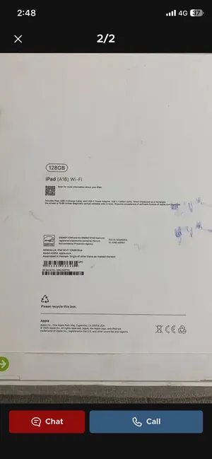 iPad 11 A16 blue 128