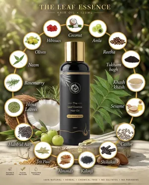 ( *LEAF ESSENCE HAIR OIL* ) (120 ML) (WORKING 100% ) (COMBO PRICE : 80 ) (ALL UAE DELIVERY)