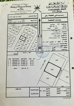 للبيع ارض سكنية في بركاء السوادي
