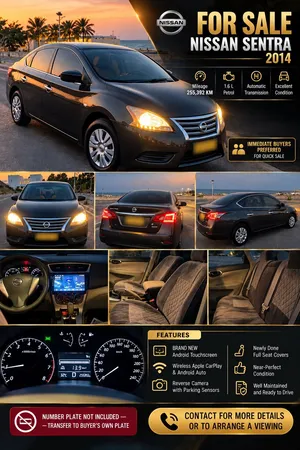 2014 Nissan Sentra GCC Specs Sedan with Gasoline Engine, Fully Licensed