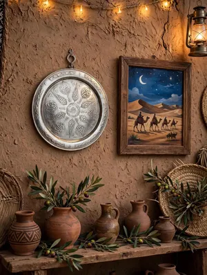 تعليقه حائط إسلاميه انتيك نحاس مطليه فضه قطرها 25 سم السعر 12 دينار