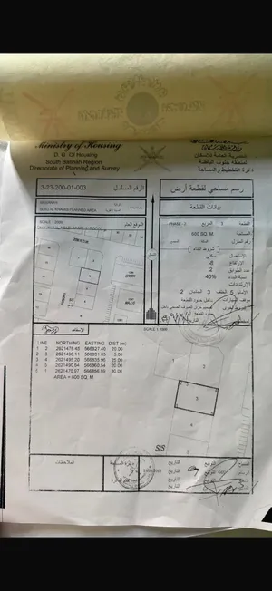 Residential Land for Sale in Al Batinah Al Masnaah