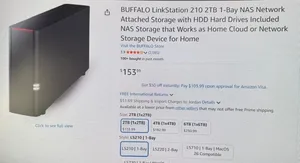 LinkStation 210 storage and backup 2T