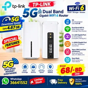 TP-LINK 5G Gigabit Router Wi-Fi 6 Dual-Band with EasyMesh All Sim Card Support