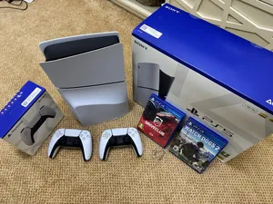 PlayStation 5 Slim Disc Console with 2 DualSense Controllers + Games (Just like brand new)