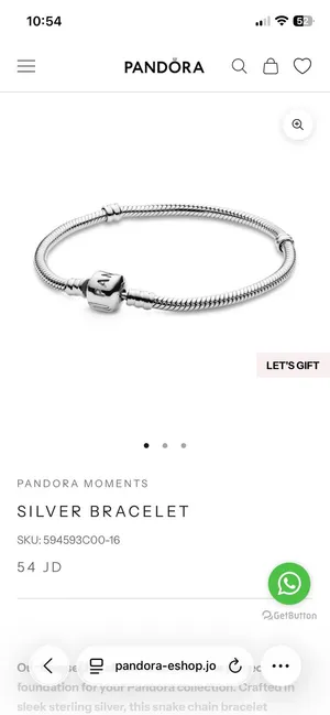 Pandora silver bracelet size: S unused