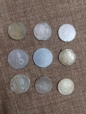 مجموعة عملات قديمة مصرية وأجنبية للبيع – لهواة جمع العملات