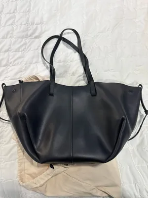 Polene Cyme Black Tote Bag