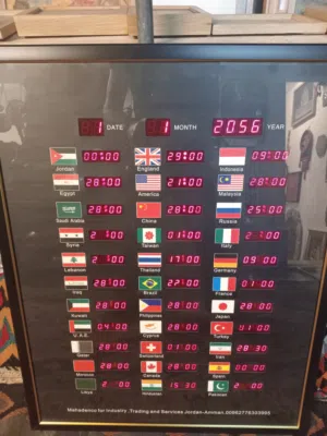 ساعة دجتل مع بعض دول العالم
