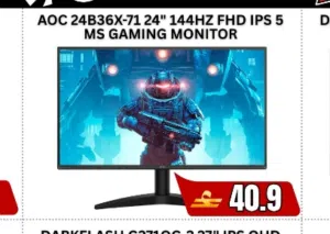 Aoc 24inch 144hz 0.5ms fhd Monitor in Offer