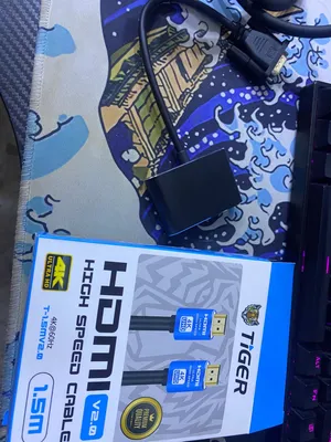 كيبل hdmi و محول من vga to hdmi بسعر 15000 الف