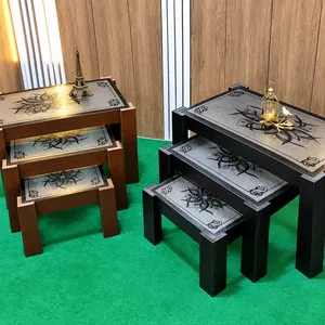 طقم ترابيزات ثلاثي  الزجاج ضدد الكسر
