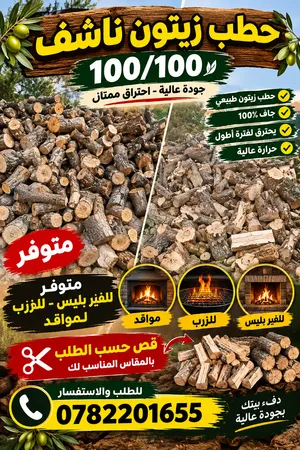 حطب زيتون ناشف من العام الماضي