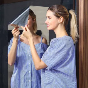 مرايا لاصقه رول لاصقه 100سم في 50 سم رول ستيكر مرايه ديكور مراية مرآيه رول استيكر
